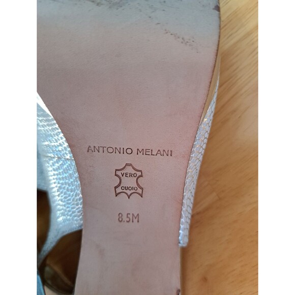 Antonio Melani Silver Rhinestone 4" Platform Heels Size 8.5 Prom Party Pageant - Picture 9 of 10